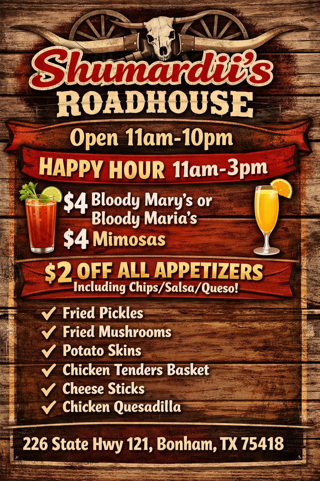 Weekend Happy Hour flyer
